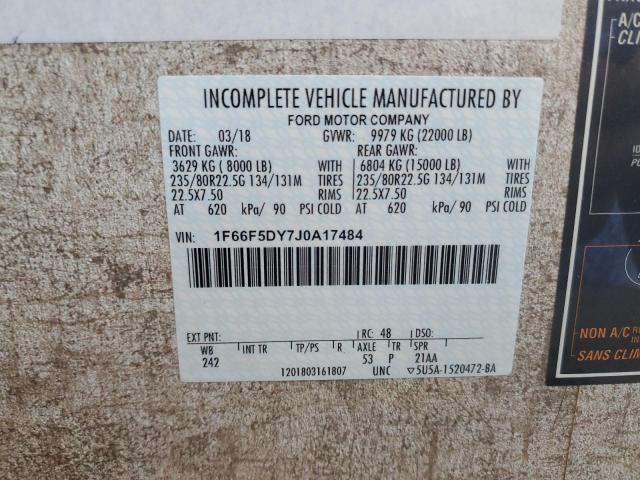 Photo 10 from auction – 2018 FORD F53 with VIN 1F66F5DY7J0A17484