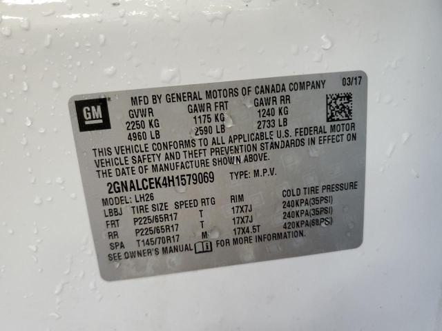 Photo 14 from auction – 2017 CHEVROLET EQUINOX LT with VIN 2GNALCEK4H1579069
