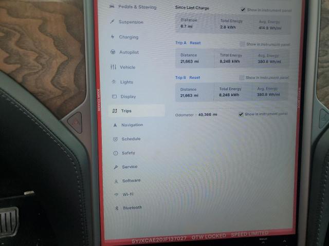 Photo 9 from auction – 2018 TESLA MODEL X with VIN 5YJXCAE20JF137027