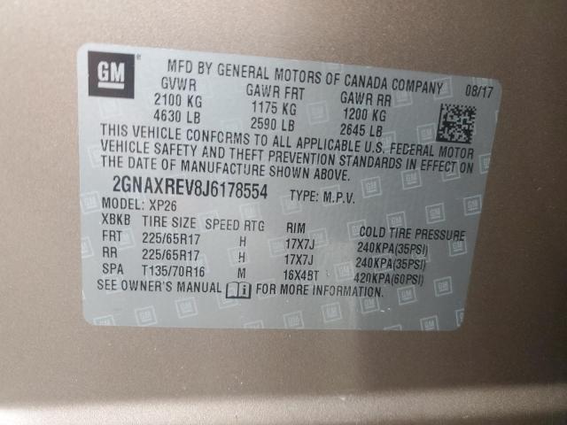 Photo 14 from auction – 2018 CHEVROLET EQUINOX LS with VIN 2GNAXREV8J6178554
