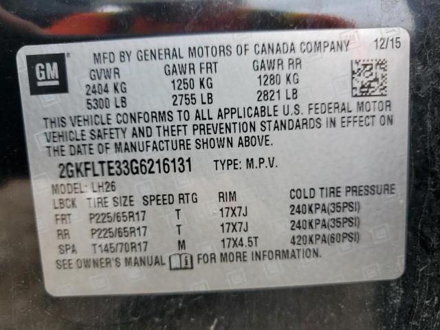 Photo 14 from auction – 2016 GMC TERRAIN SL with VIN 2GKFLTE33G6216131