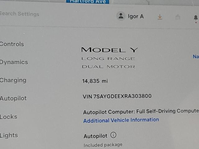 Photo 9 from auction – 2024 TESLA MODEL Y with VIN 7SAYGDEEXRA303800