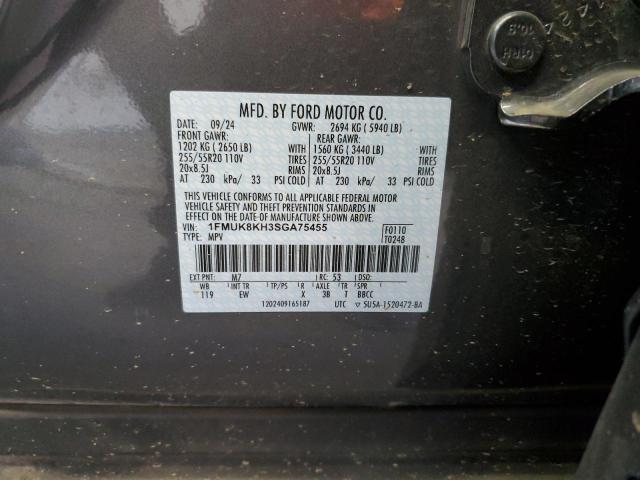Photo 14 from auction – 2025 FORD EXPLORER S with VIN 1FMUK8KH3SGA75455