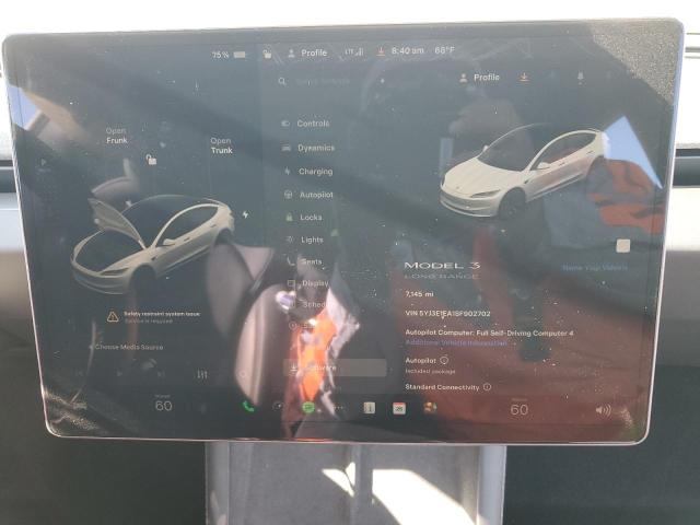 Photo 9 from auction – 2025 TESLA MODEL 3 with VIN 5YJ3E1EA1SF902702