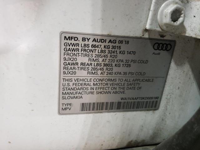 Photo 14 from auction – 2019 AUDI Q7 PRESTIG with VIN WA1VAAF73KD005180