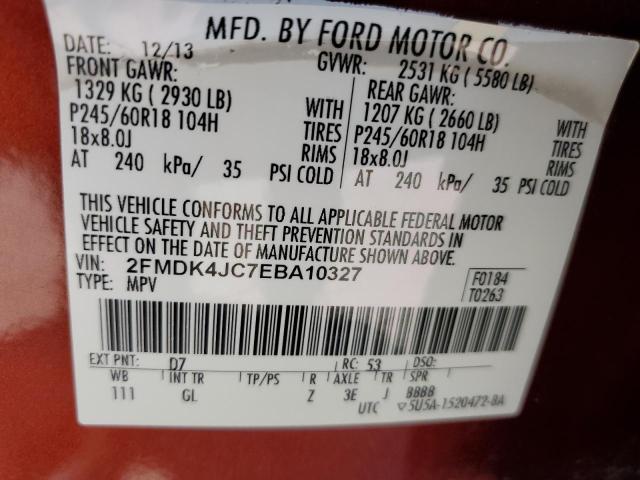 Photo 14 from auction – 2014 FORD EDGE SEL with VIN 2FMDK4JC7EBA10327