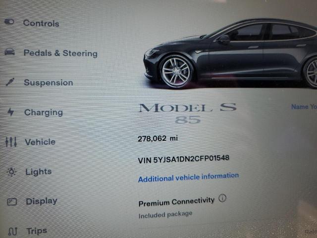 Photo 9 from auction – 2012 TESLA MODEL S with VIN 5YJSA1DN2CFP01548
