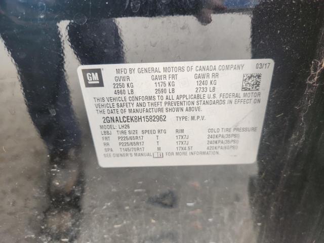 Photo 14 from auction – 2017 CHEVROLET EQUINOX LT with VIN 2GNALCEK8H1582962