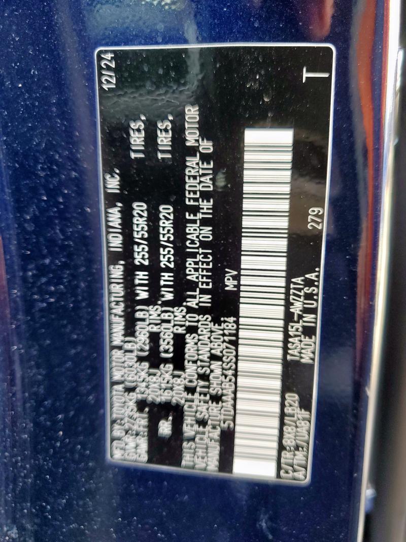 Photo 14 from auction – 2025 TOYOTA GRAND HIGH with VIN 5TDAAAB54SS071184