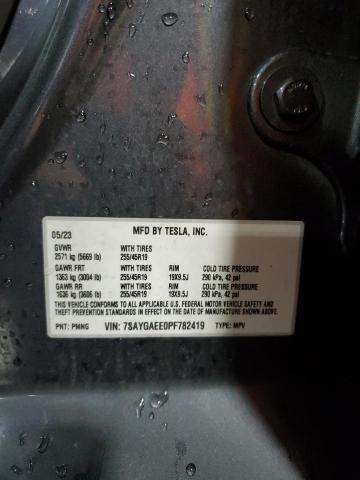 Photo 14 from auction – 2023 TESLA MODEL Y with VIN 7SAYGAEE0PF782419