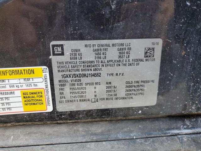 Photo 14 from auction – 2017 GMC ACADIA LIM with VIN 1GKKVSKD0HJ194562