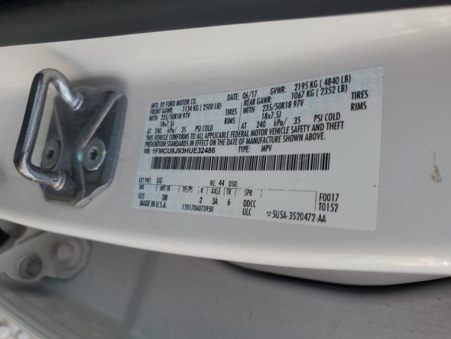Photo 14 from auction – 2017 FORD ESCAPE TIT with VIN 1FMCU9J93HUE32486