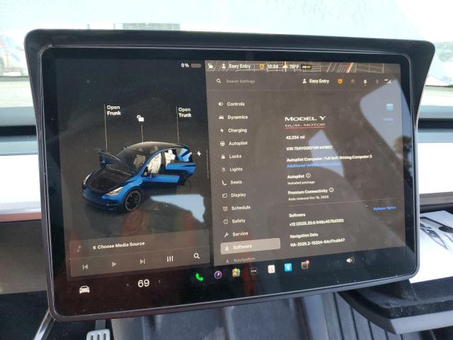 Photo 9 from auction – 2022 TESLA MODEL Y with VIN 7SAYGDEF1NF441862