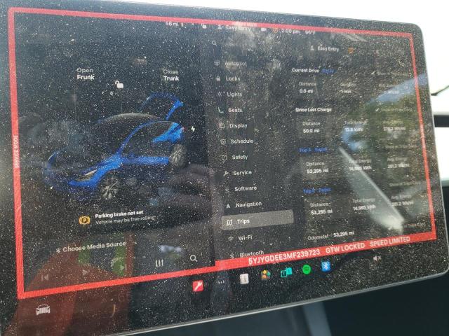 Photo 9 from auction – 2021 TESLA MODEL Y with VIN 5YJYGDEE3MF239723