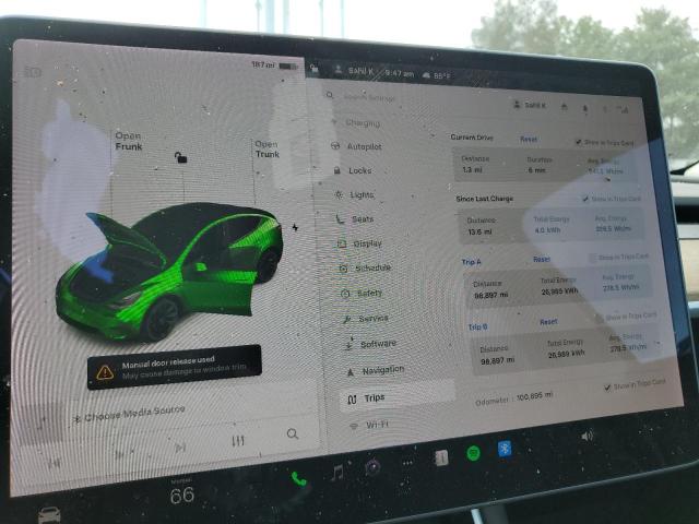 Photo 9 from auction – 2021 TESLA MODEL Y with VIN 5YJYGDEE5MF088173