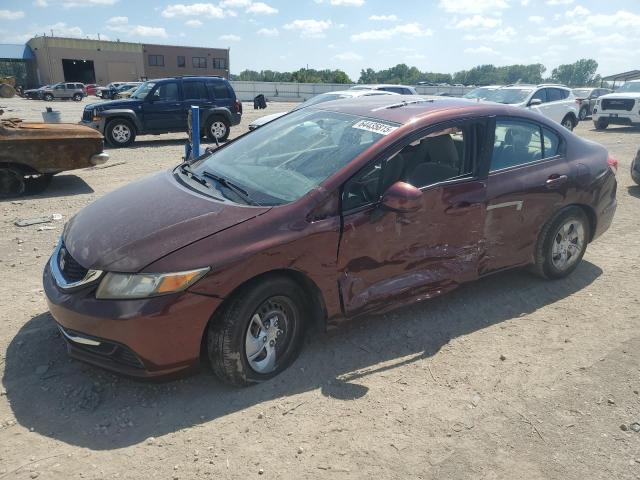 HONDA CIVIC LX 2013 with VIN 19XFB2F50DE022693 - Photo from auction