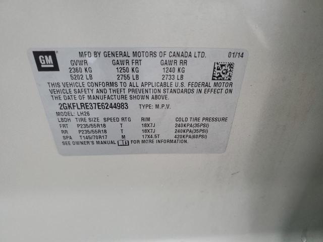 Photo 14 from auction – 2014 GMC TERRAIN SL with VIN 2GKFLRE37E6244983