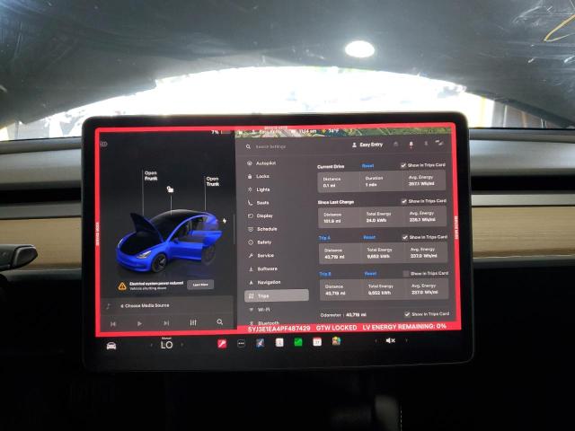 Photo 9 from auction – 2023 TESLA MODEL 3 with VIN 5YJ3E1EA4PF487429