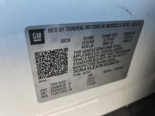 Photo 14 from auction – 2019 CHEVROLET EQUINOX LT with VIN 3GNAXLEX7KS536079