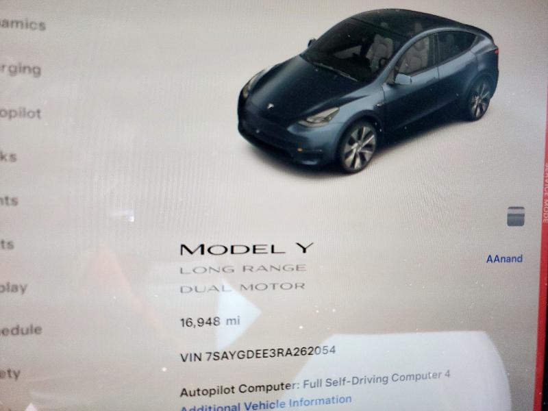Photo 9 from auction – 2024 TESLA MODEL Y with VIN 7SAYGDEE3RA262054