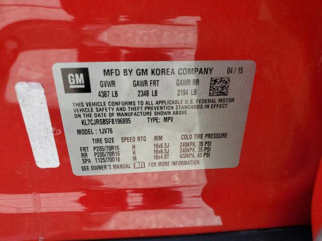 Photo 14 from auction – 2015 CHEVROLET TRAX 1LT with VIN KL7CJRSB5FB196895