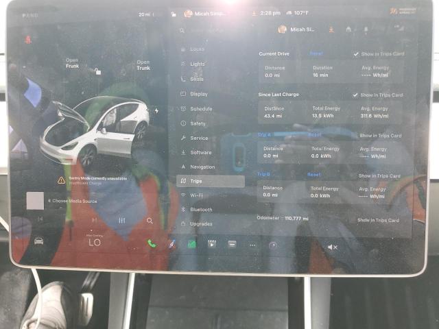 Photo 9 from auction – 2020 TESLA MODEL Y with VIN 5YJYGDEE1LF032858