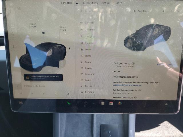 Photo 9 from auction – 2025 TESLA MODEL 3 with VIN 5YJ3E1EA3SF046075