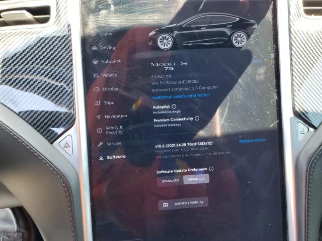 Photo 9 from auction – 2017 TESLA MODEL S with VIN 5YJSA1E15HF219286