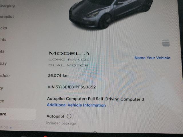 Photo 9 from auction – 2023 TESLA MODEL 3 with VIN 5YJ3E1EB1PF690352