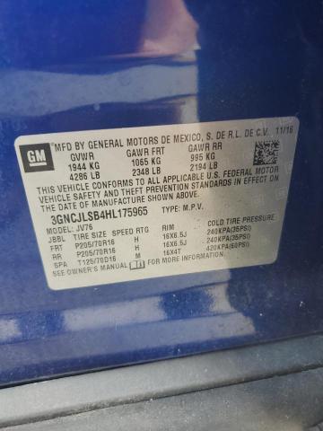 Photo 14 from auction – 2017 CHEVROLET TRAX 1LT with VIN 3GNCJLSB4HL175965