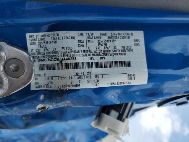 Photo 14 from auction – 2020 FORD ESCAPE TIT with VIN 1FMCU9DZ5LUA40288
