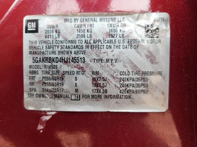 Photo 14 from auction – 2017 BUICK ENCLAVE with VIN 5GAKRBKD4HJ145513