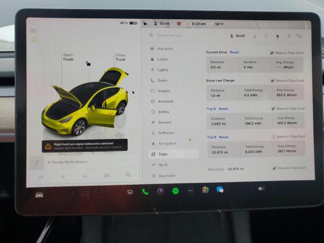 Photo 9 from auction – 2023 TESLA MODEL Y with VIN 7SAYGDEE8PF617431
