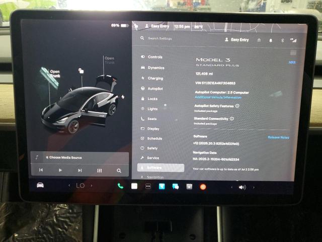 Photo 9 from auction – 2019 TESLA MODEL 3 with VIN 5YJ3E1EA4KF304653