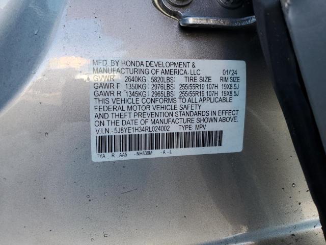 Photo 14 from auction – 2024 ACURA MDX with VIN 5J8YE1H34RL024002