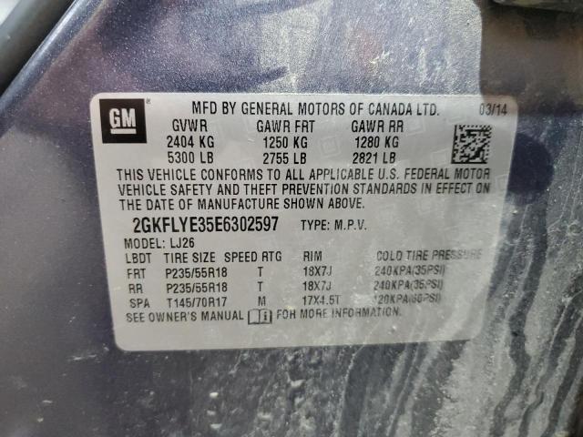 Photo 14 from auction – 2014 GMC TERRAIN SL with VIN 2GKFLYE35E6302597