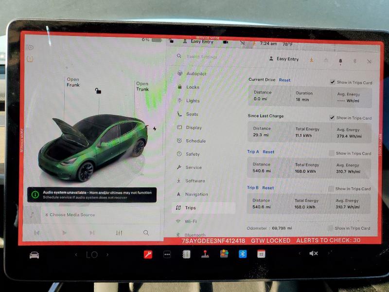 Photo 9 from auction – 2022 TESLA MODEL Y with VIN 7SAYGDEE3NF412418