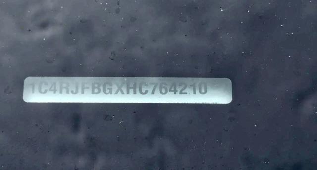Photo 10 from auction – 2017 JEEP GRAND CHER with VIN 1C4RJFBGXHC764210