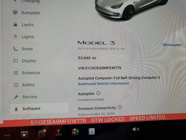 Photo 9 from auction – 2021 TESLA MODEL 3 with VIN 5YJ3E1EA9MF016775