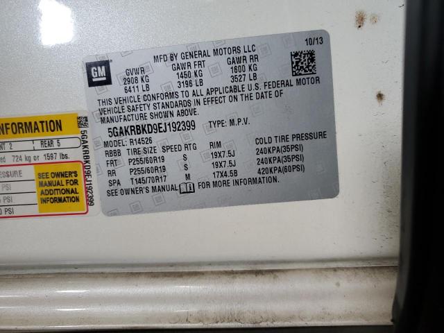 Photo 14 from auction – 2014 BUICK ENCLAVE with VIN 5GAKRBKD9EJ192399