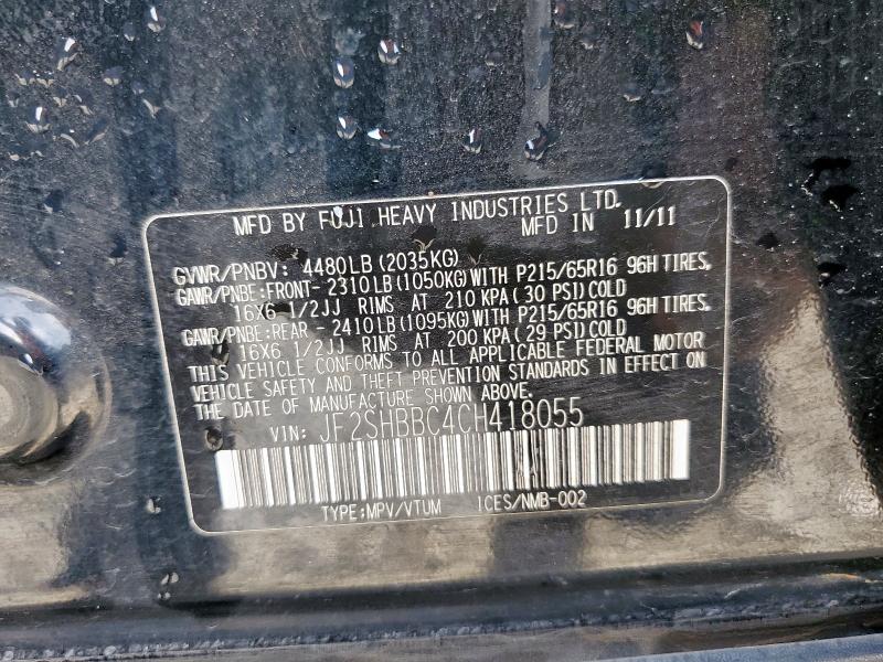 Photo 14 from auction – 2012 SUBARU FORESTER 2 with VIN JF2SHBBC4CH418055