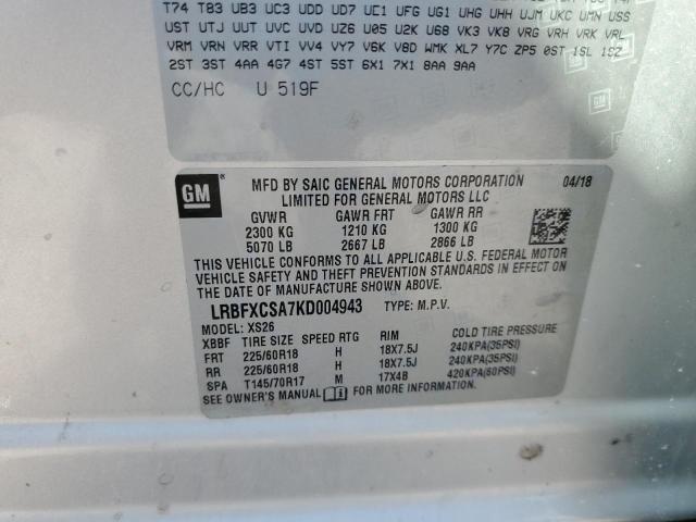 Photo 14 from auction – 2019 BUICK ENVISION E with VIN LRBFXCSA7KD004943