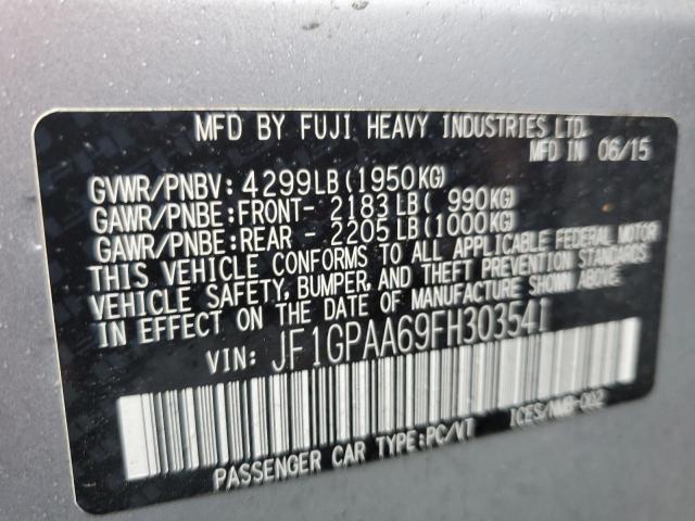 Photo 14 from auction – 2015 SUBARU IMPREZA with VIN JF1GPAA69FH303541