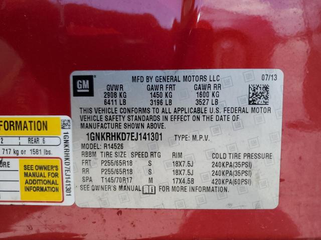 Photo 14 from auction – 2014 CHEVROLET TRAVERSE LT with VIN 1GNKRHKD7EJ141301