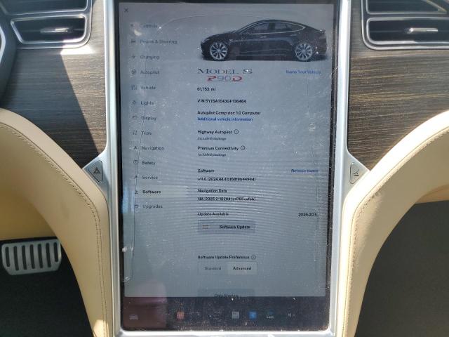 Photo 9 from auction – 2016 TESLA MODEL S with VIN 5YJSA1E43GF136464