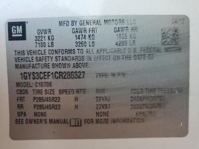 Photo 14 from auction – 2012 CADILLAC ESCALADE P with VIN 1GYS3CEF1CR286627