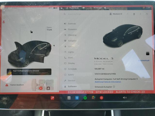 Photo 9 from auction – 2018 TESLA MODEL 3 with VIN 5YJ3E1EBXJF077119