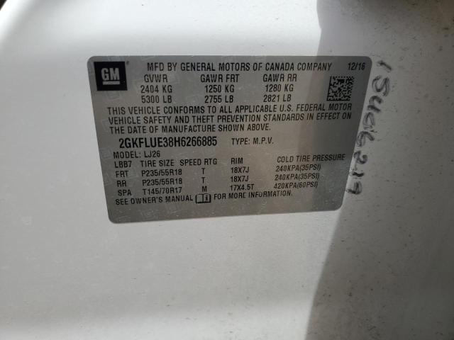Photo 14 from auction – 2017 GMC TERRAIN SL with VIN 2GKFLUE38H6266885