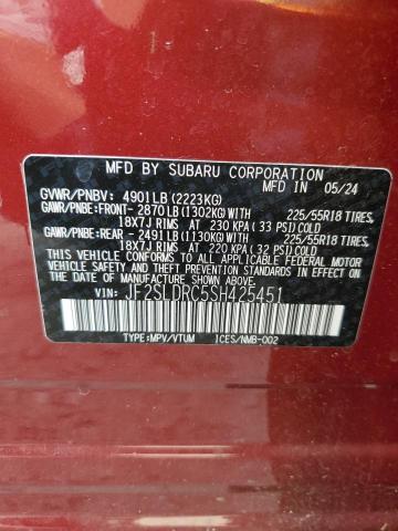 Photo 14 from auction – 2025 SUBARU FORESTER L with VIN JF2SLDRC5SH425451