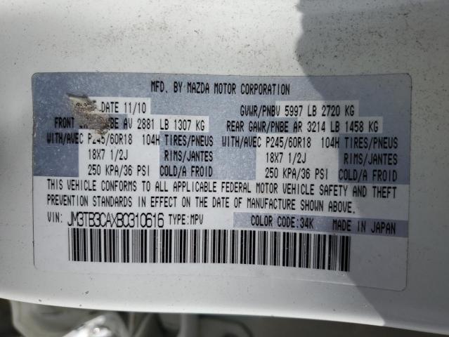 Photo 14 from auction – 2011 MAZDA CX-9 with VIN JM3TB3CAXB0310616